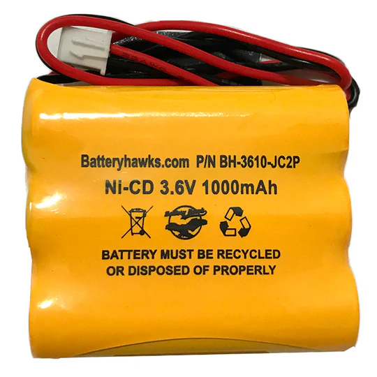 3.6v1000maH NICD Battery