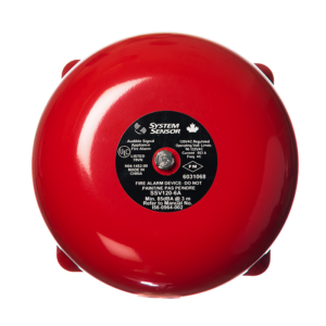 12-Inch Motorized Fire Alarm Bell - High Decibel Industrial Gong (Red)